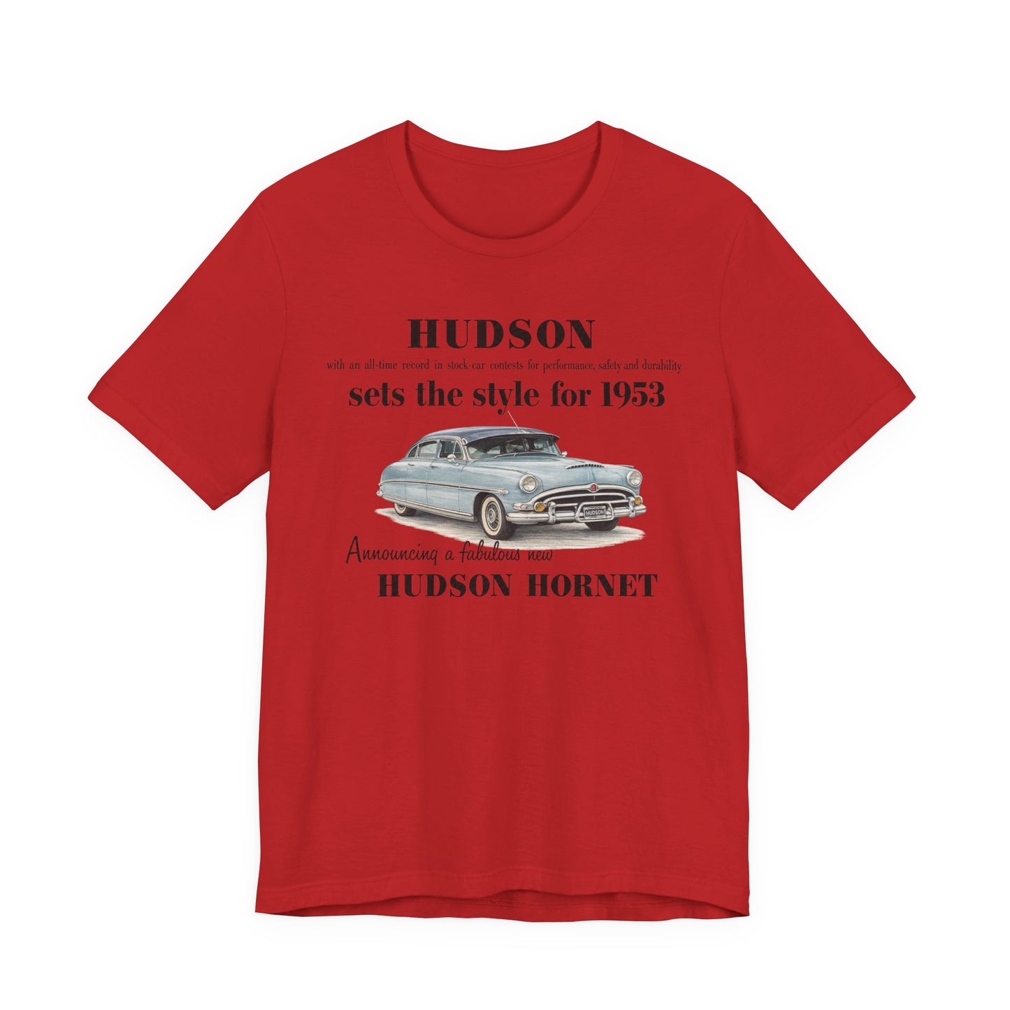 1953 Hudson Hornet Car Tee - Unisex Jersey Short Sleeve Tee