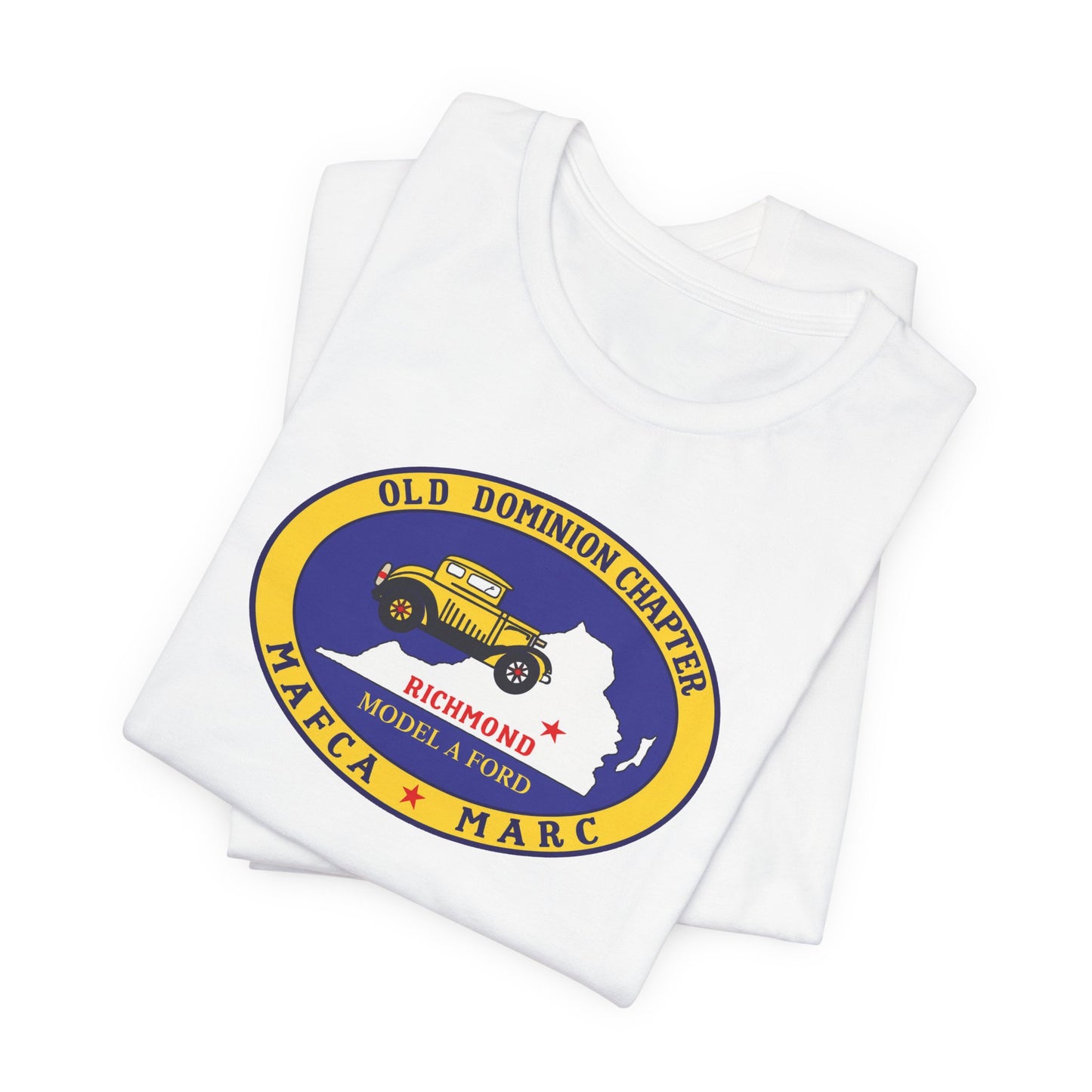 Old Dominion Chapter Model A Ford Club T‑Shirt — Richmond Vintage Car Logo