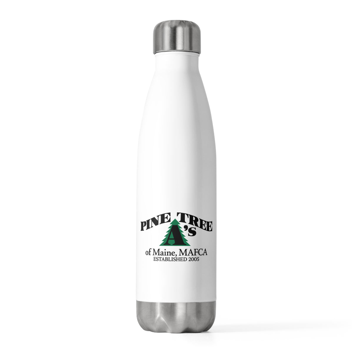 Pine Tree A’s Logo Stainless 20oz Insulated Travel Bottle