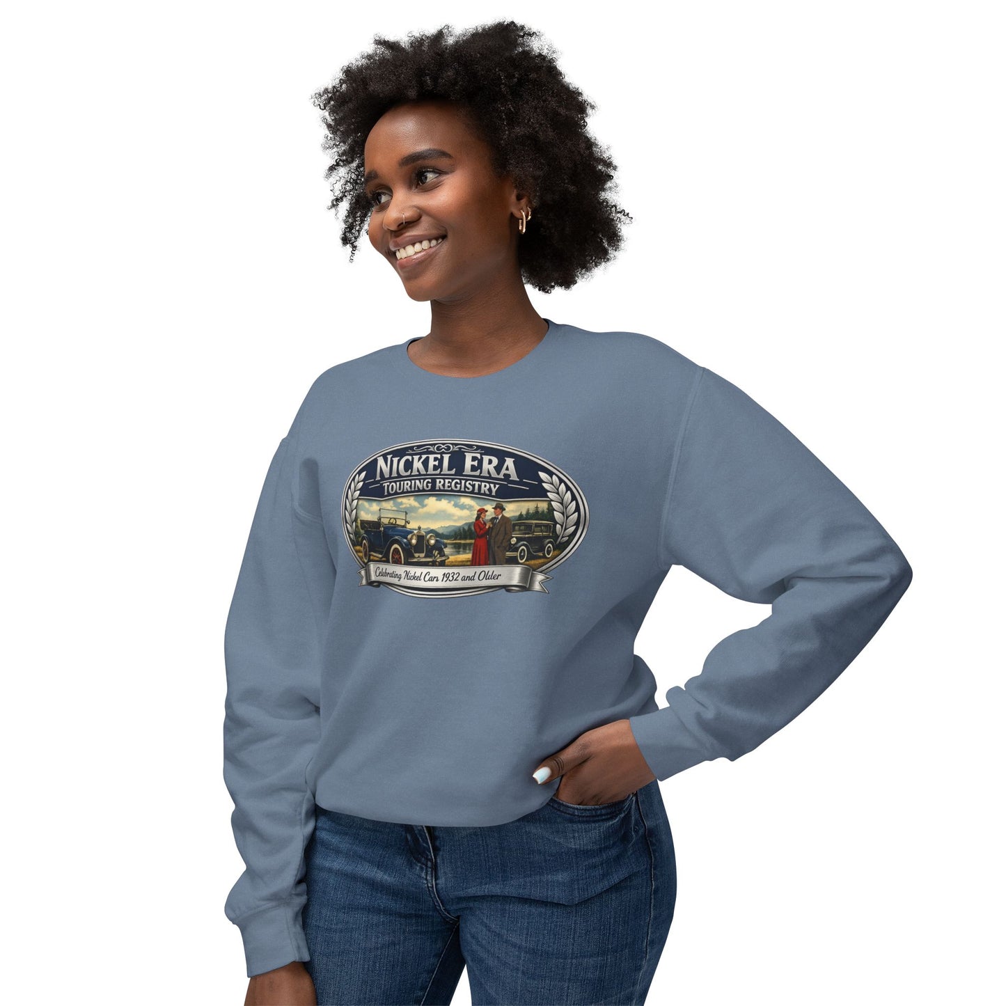 Nickel Era Touring Registry Retro Crewneck Lightweight Sweatshirt