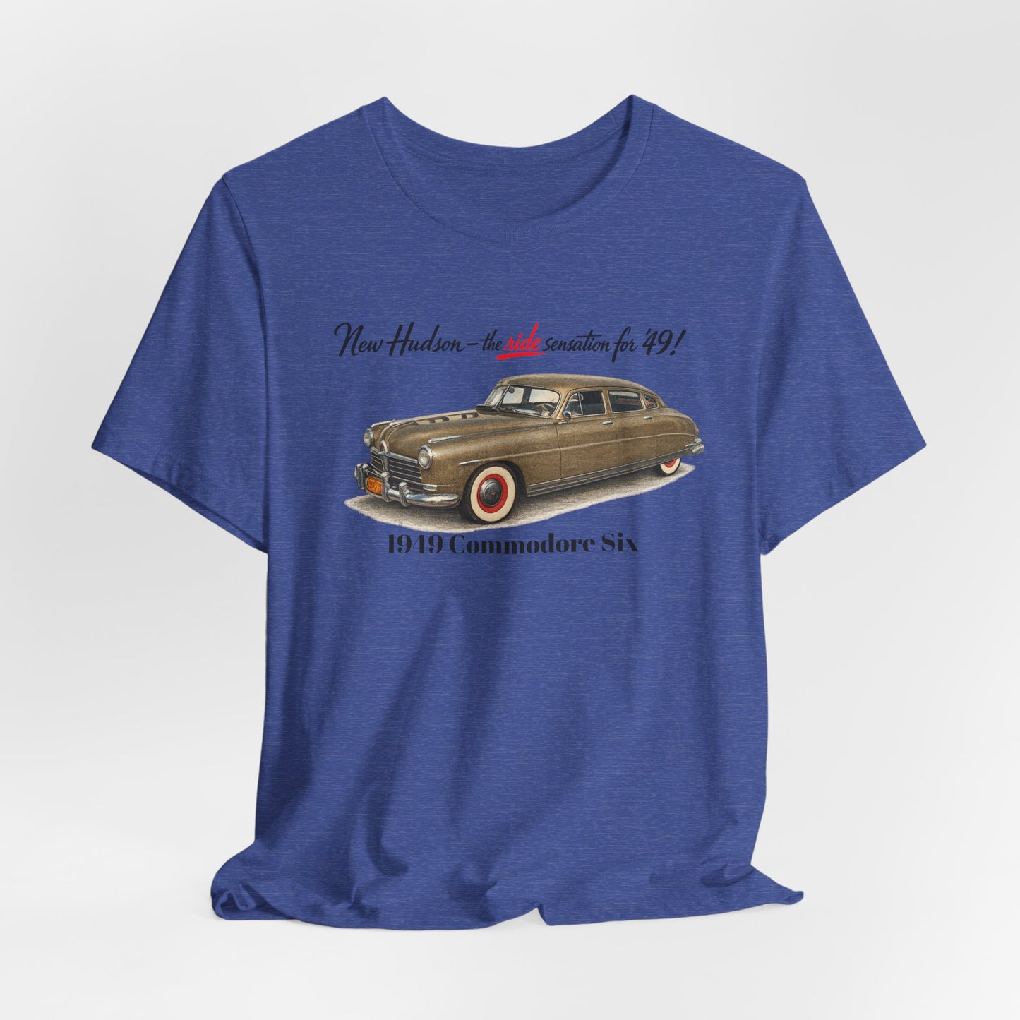 1949 Hudson Commodore Six Vintage Car T-Shirt — Unisex Jersey Short Sleeve Tee (DT)