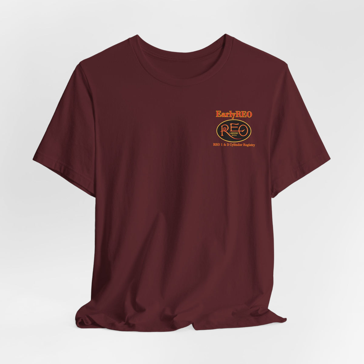 REO Lansing Michigan Mountain Climbers Tee — Unisex Soft Short Sleeve Tee