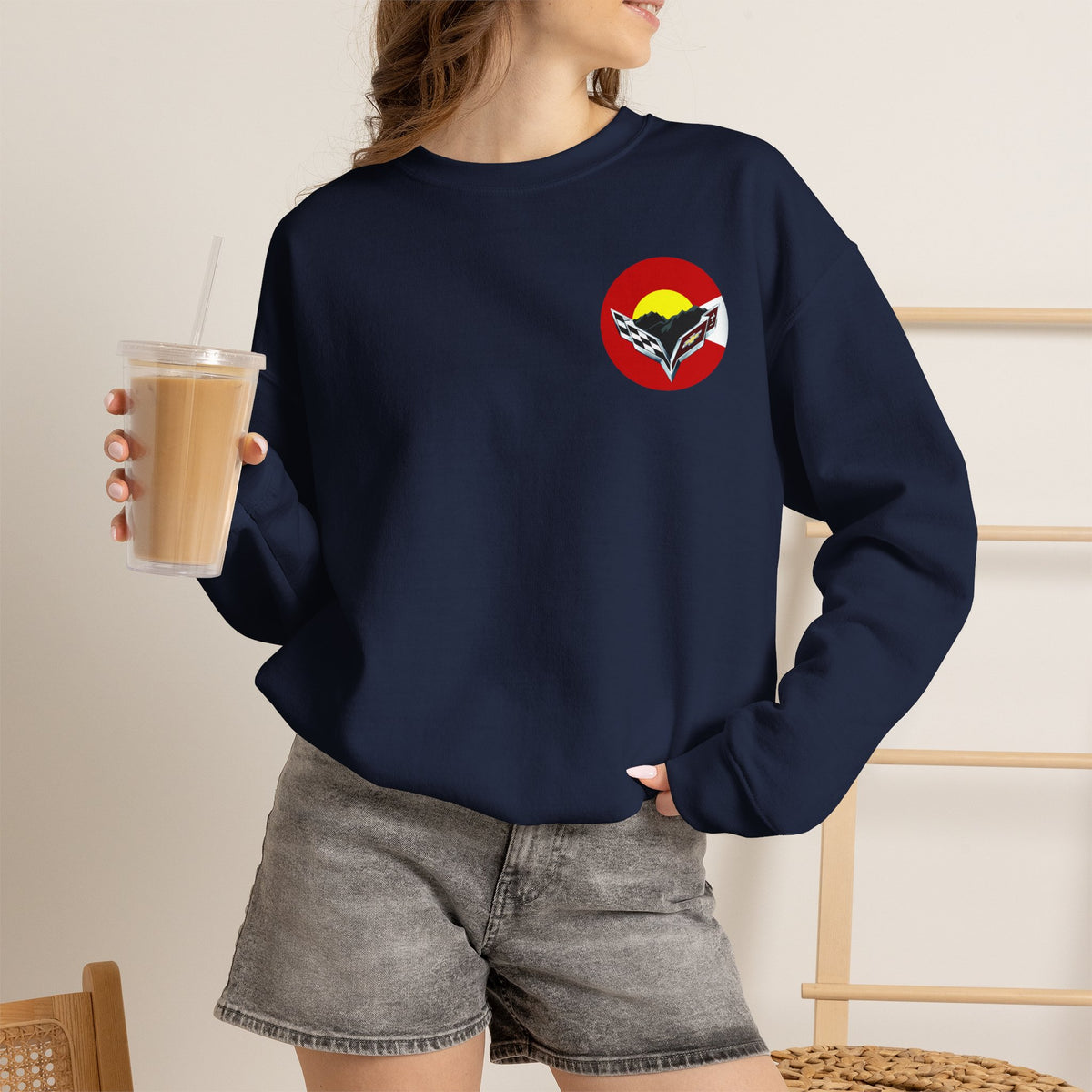 Central Colorado Corvette Club Screen Printed Sweatshirt – Unisex Heavy Blend™ Crewneck Sweatshirt