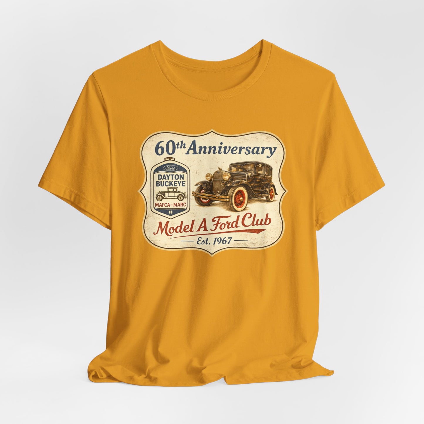 Dayton Buckeye Model A Ford Club 60th Anniversary Tee (CP) - Vintage Classic Car Shirt