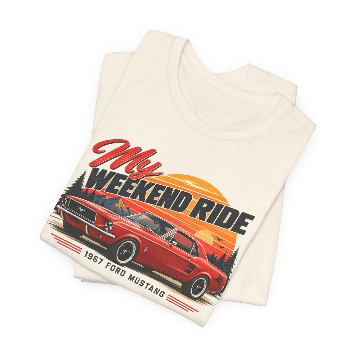 1967 Ford Mustang "My Weekend Ride" Unisex Soft Short Sleeve Tee