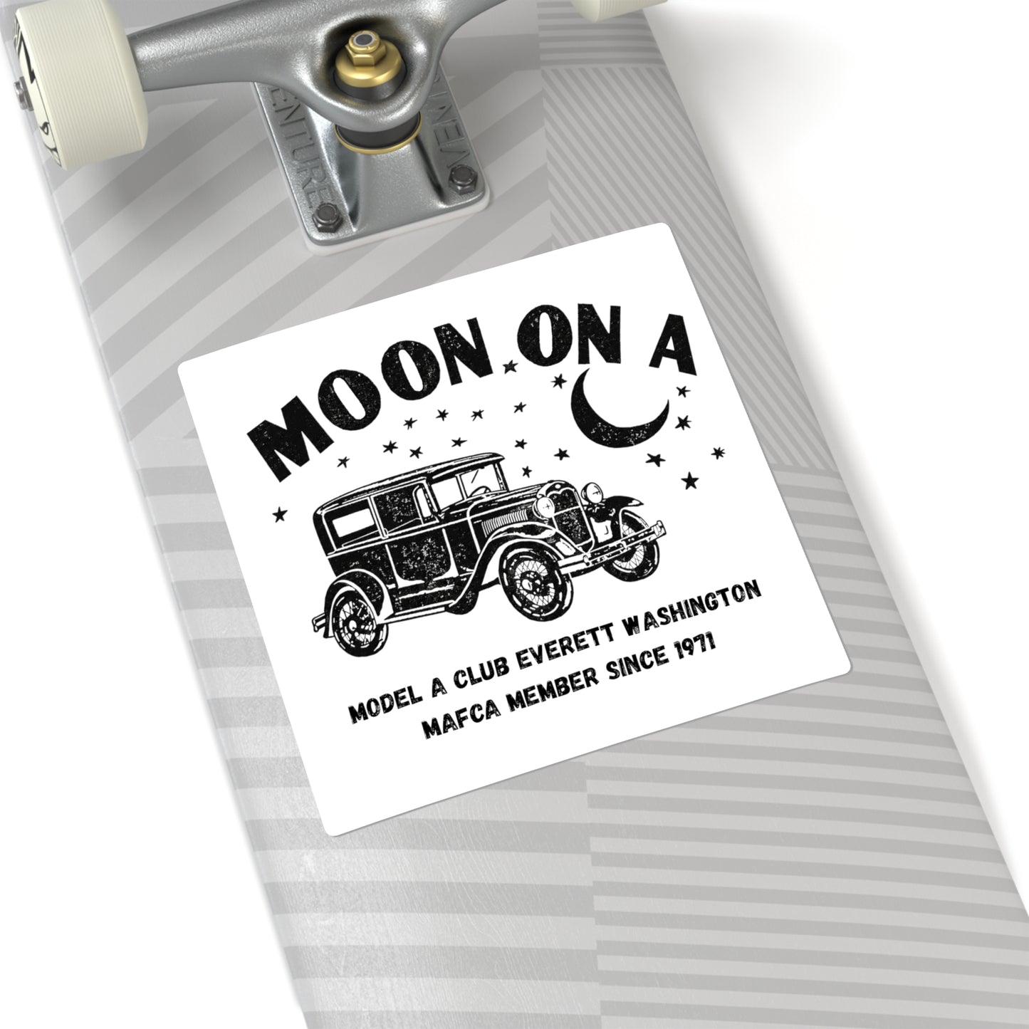 Moon On A Sticker — "Moon On A" Retro Automotive Decal