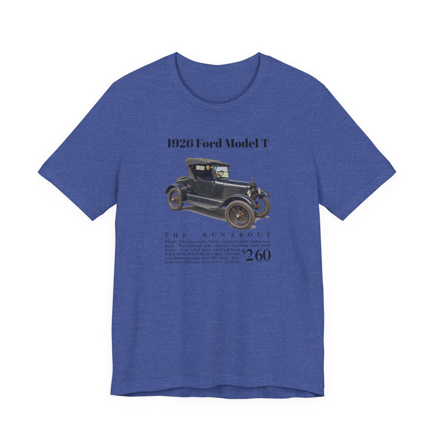 1926 Ford Model T Runabout Vintage Car Tee — Unisex Jersey Short Sleeve Tee