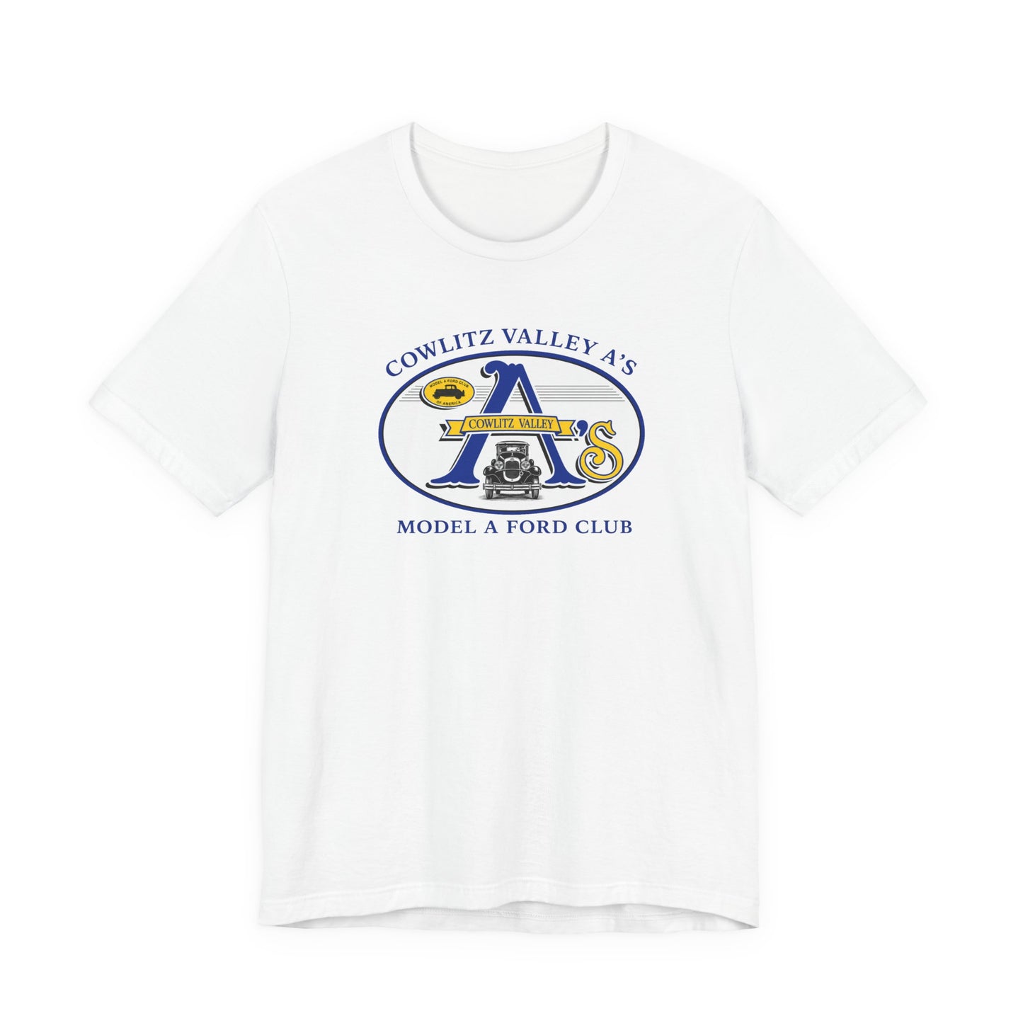Cowlitz Valley A's Model A Ford Club Tee — Unisex Jersey Short Sleeve Tee