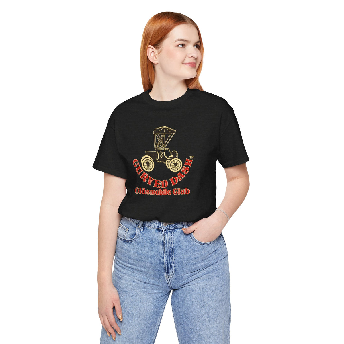 Curved Dash Oldsmobile Club T‑Shirt — Unisex Soft Short Sleeve Tee