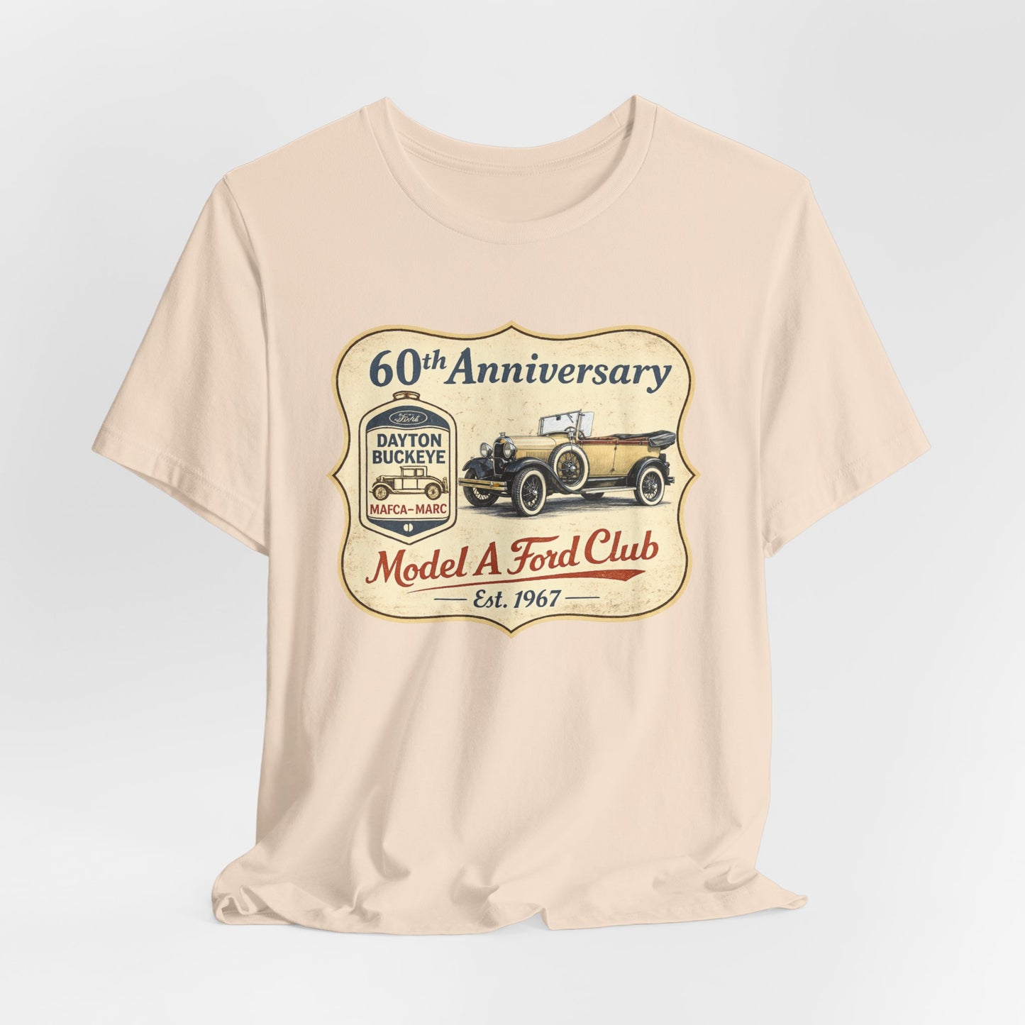 Dayton Buckeye Model A Ford Club 60th Anniversary T-Shirt (KS) - Vintage Car Tee