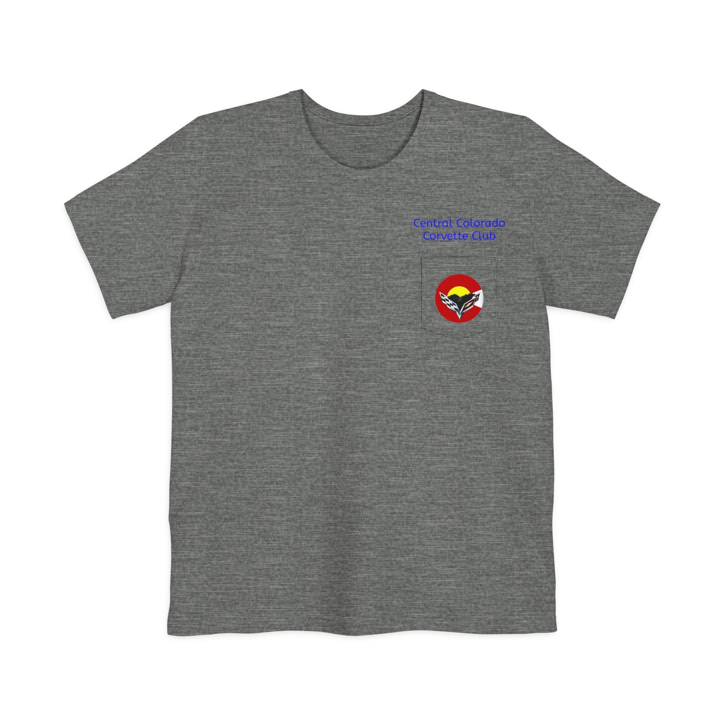 Central Colorado Corvette Club Pocket T-Shirt — Front & Back Logos