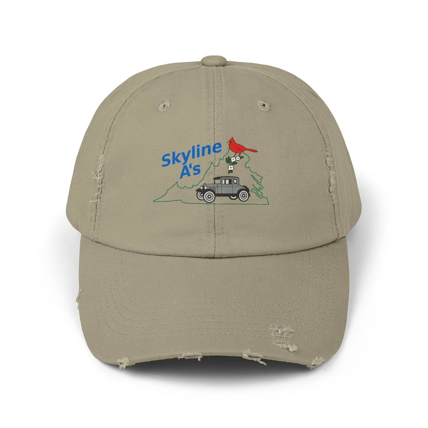 Skyline A's Distressed Baseball Cap (printed) — Vintage Hat