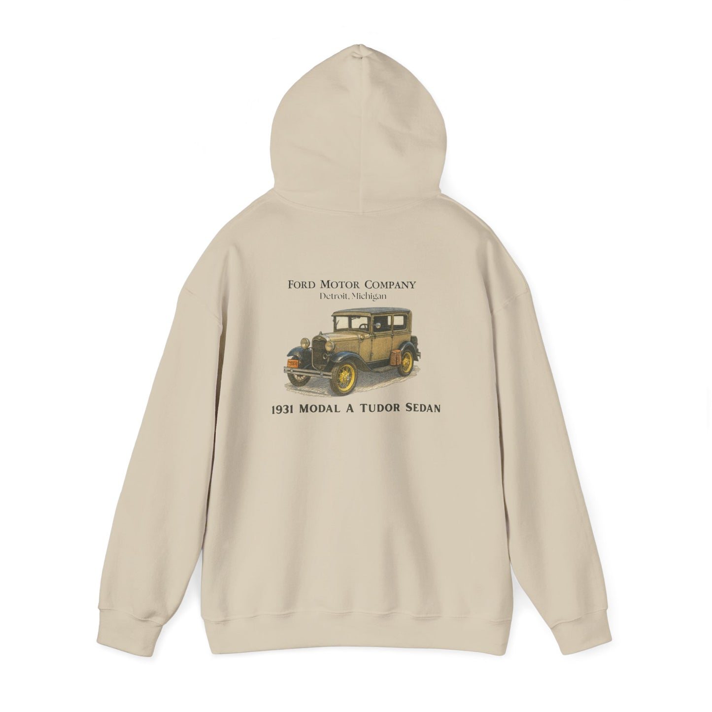 1931 Model A Ford Tudor Sedan Hoodie — Classic Car Retro Auto Pullover