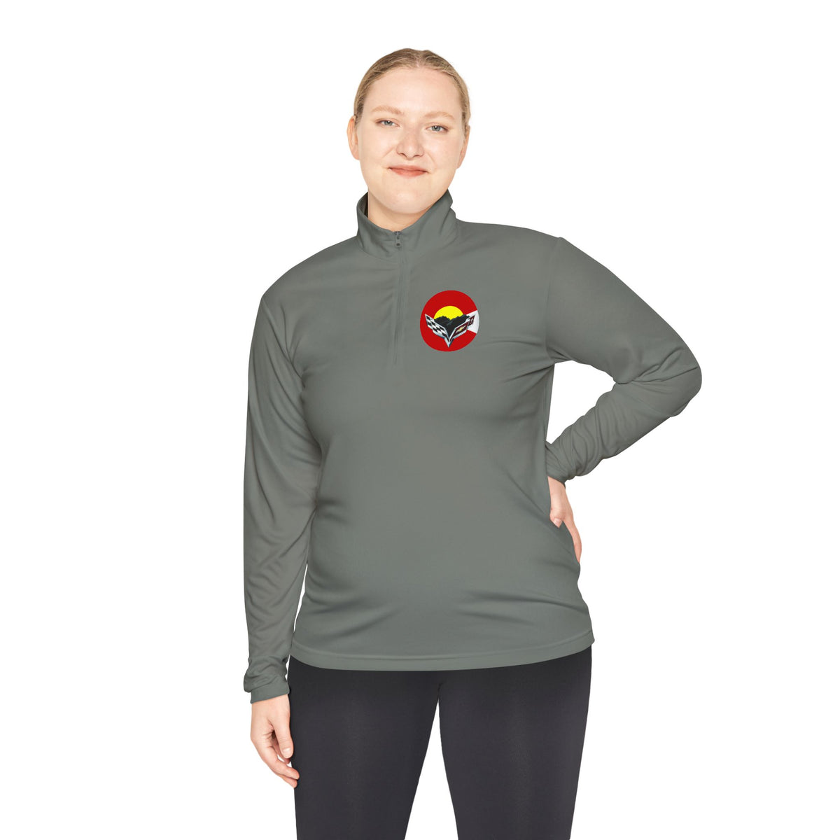 Central Colorado Corvette Club Quarter-Zip Pullover — Printed Direct to Film Logos on Front and Back