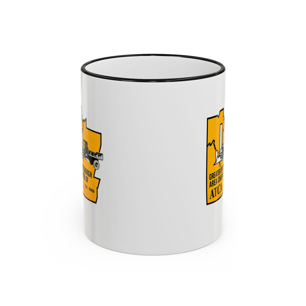 Greater Pittsburgh Area Chapter of ATCA Coffee Mug with Accent Rim & Handle