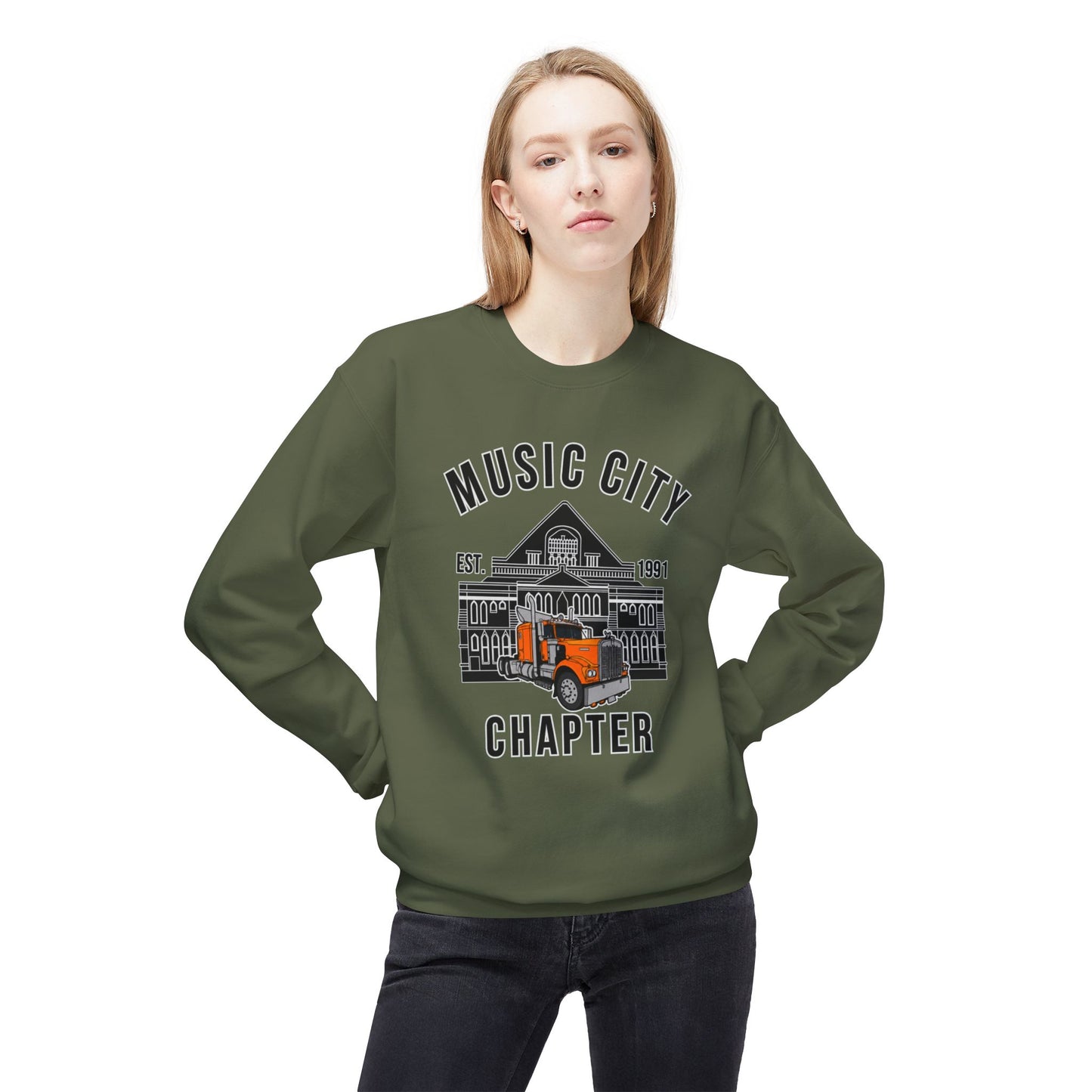 Music City Chapter ATHS — Unisex Midweight Softstyle Fleece Crewneck Sweatshirt