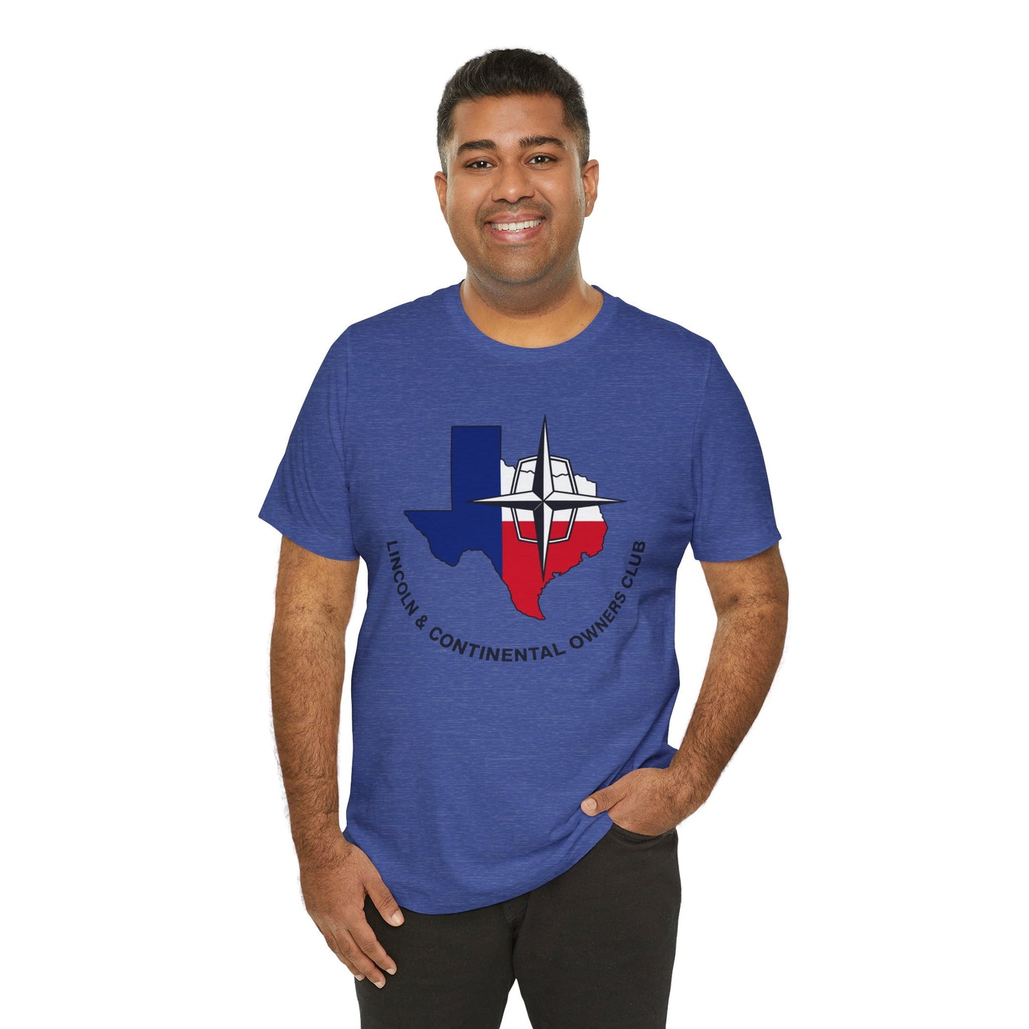 Lincoln & Continental Owners Club - Texas Gulf Coast Region T‑Shirt — Unisex Jersey Short Sleeve Tee