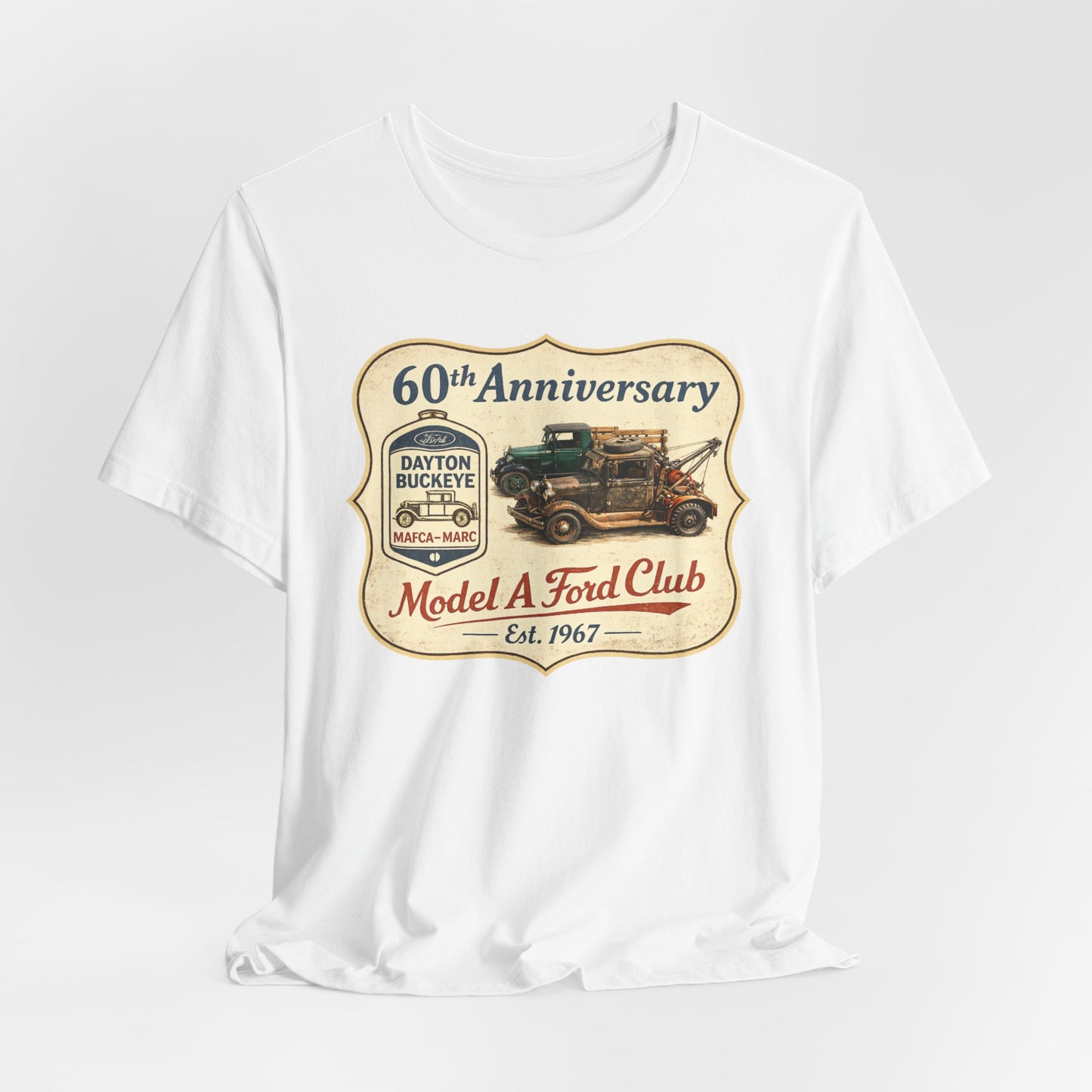 Dayton Buckeye Model A Ford Club 60th Anniversary Tee (JA) - Vintage Classic Truck Shirt