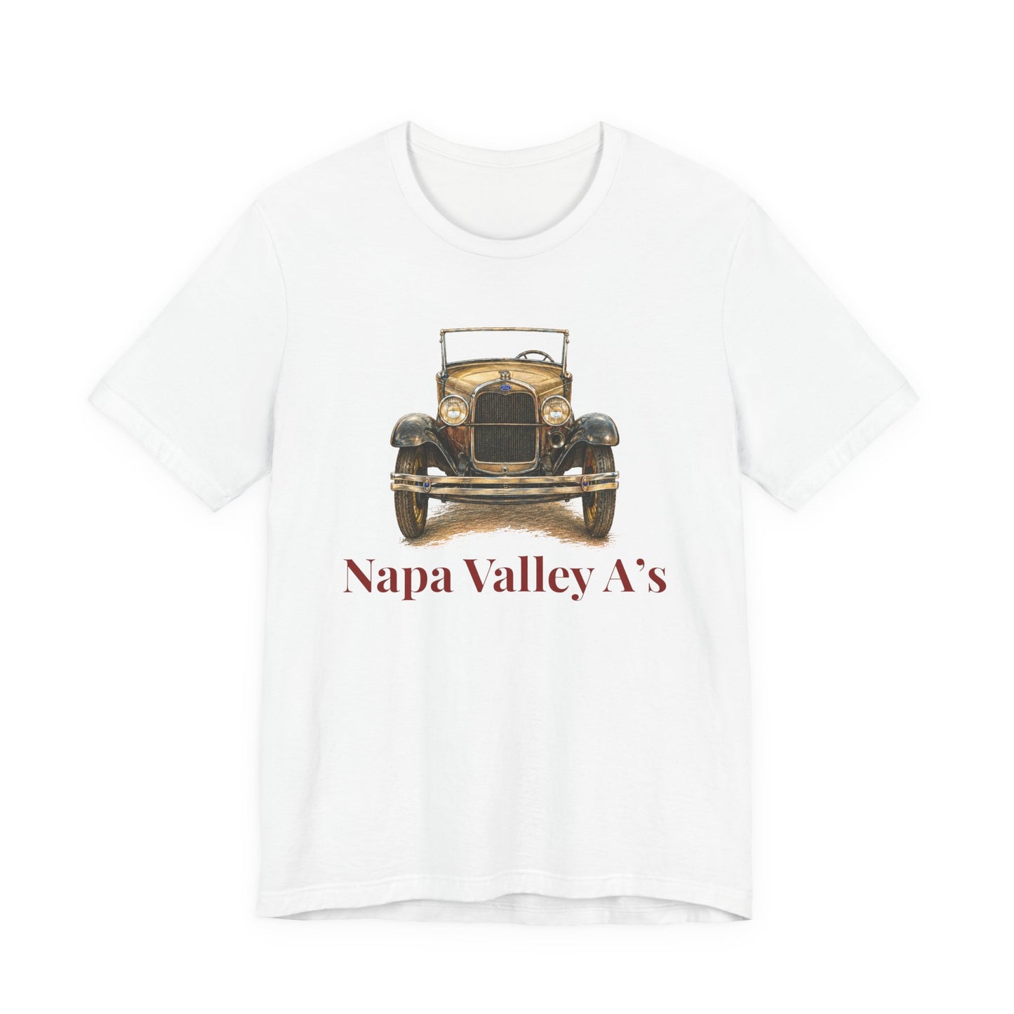 Napa Valley A’s Vintage Car Tee - Large Front Logo