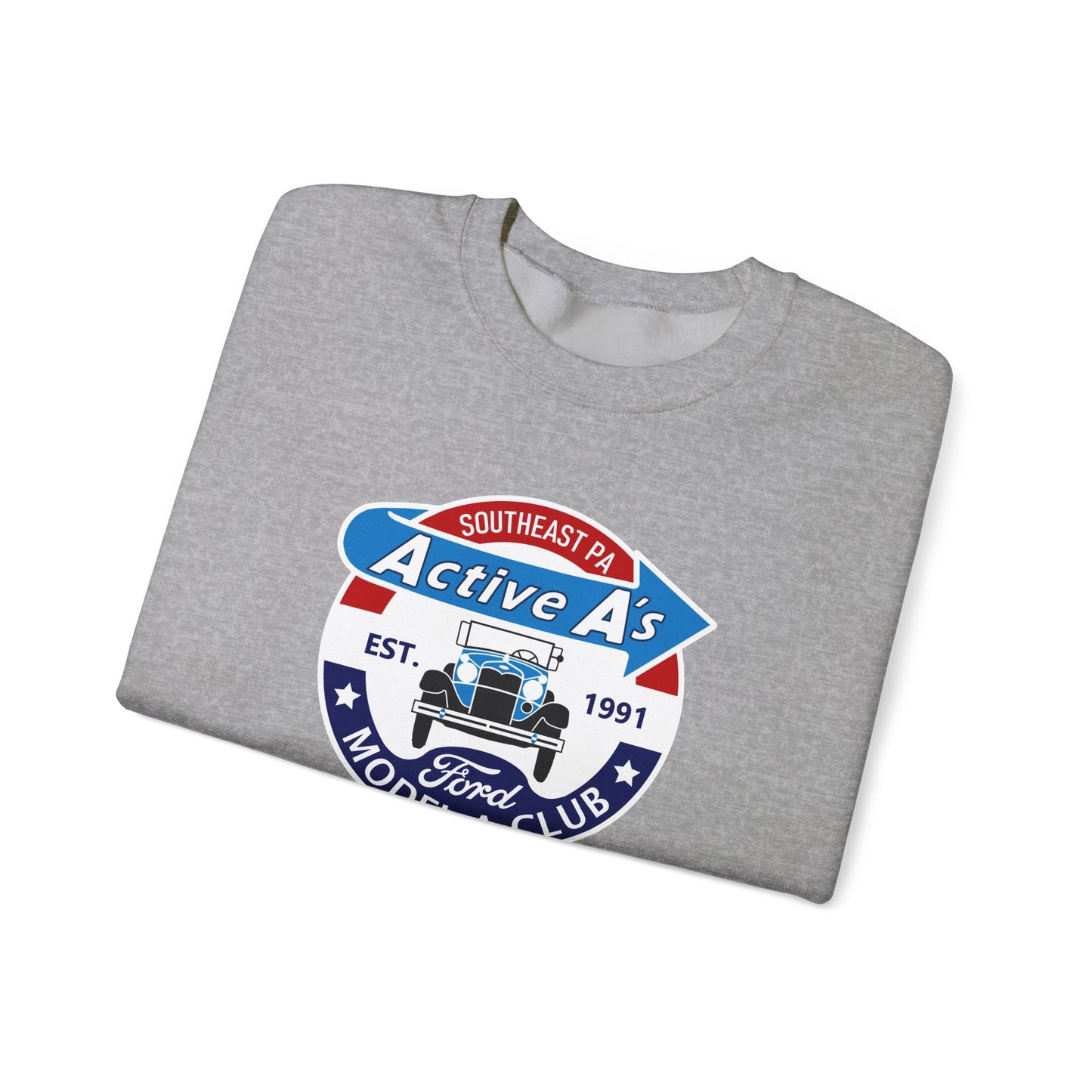 Active A's Ford Model A Club Crewneck Sweatshirt — Vintage Car Club Pullover