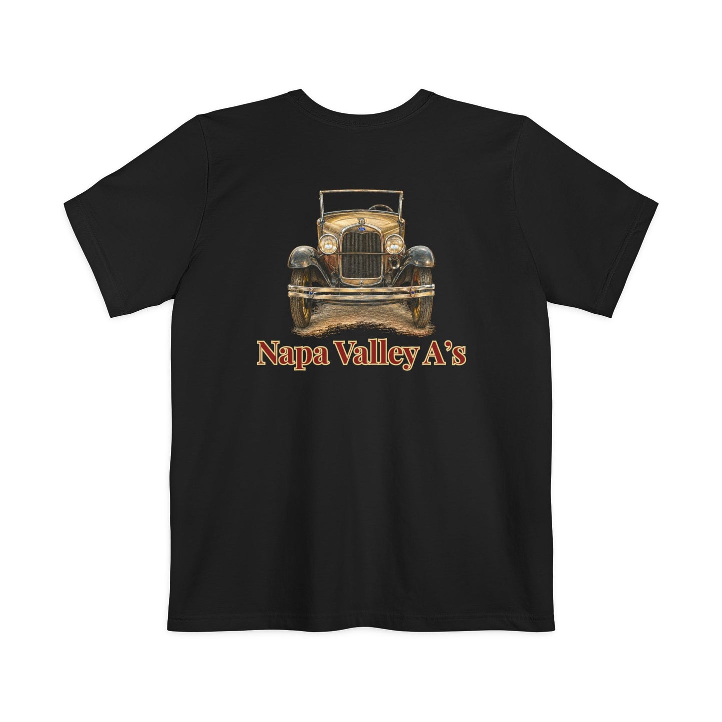 Napa Valley A's Pocket T-Shirt — Small Front Logo and Large Back Logo
