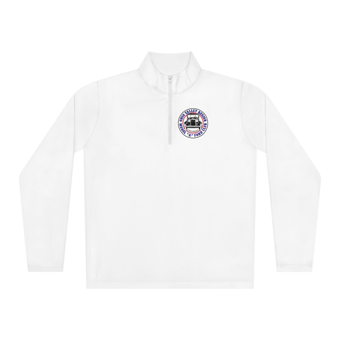 Ohio Valley Region Model A Ford Club (front and back logo) Unisex Quarter-Zip Pullover