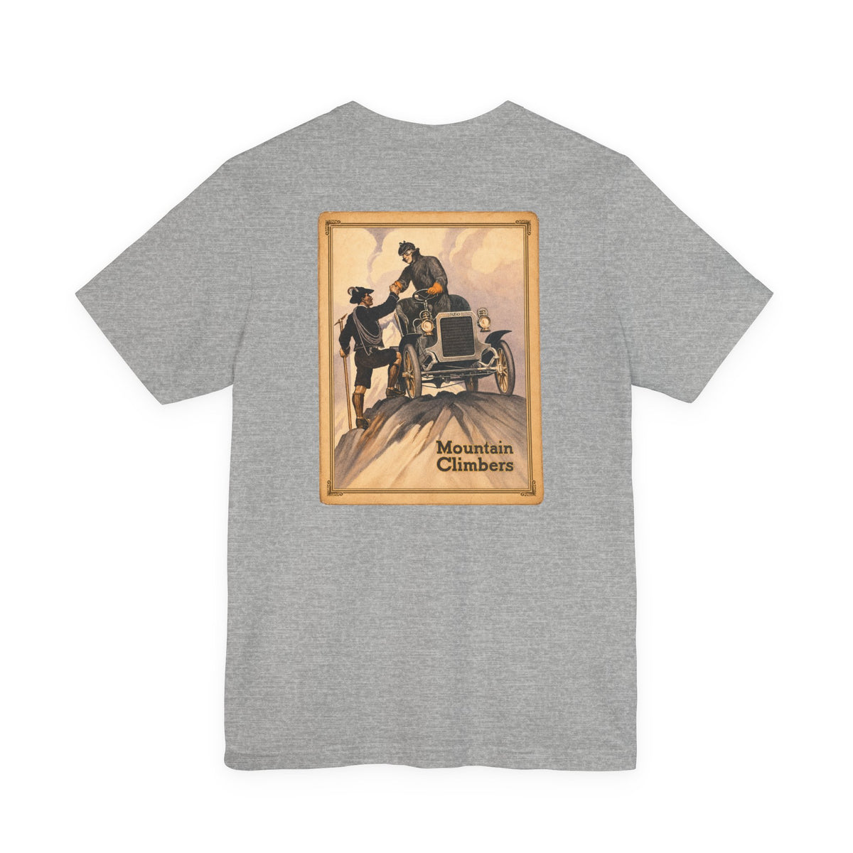REO Lansing Michigan Mountain Climbers Tee — Unisex Soft Short Sleeve Tee