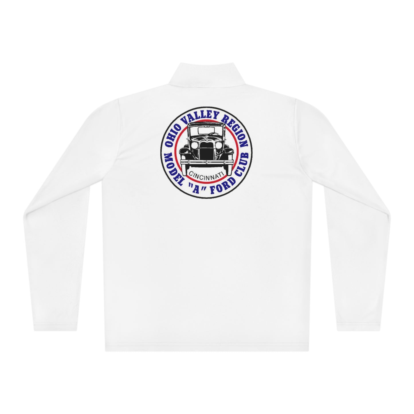 Ohio Valley Region Model A Ford Club (front and back logo) Unisex Quarter-Zip Pullover