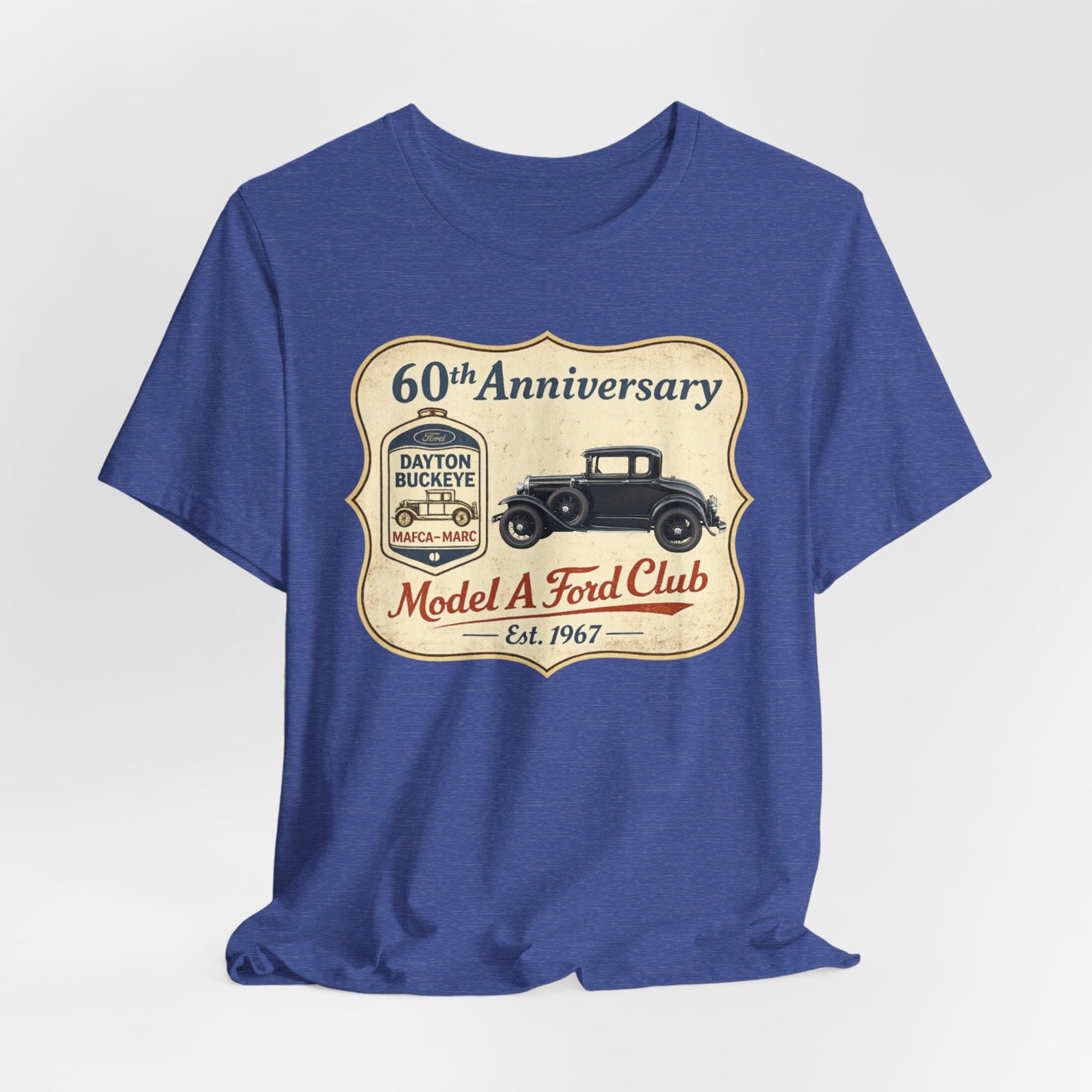 Dayton Buckeye Model A Ford Club 60th Anniversary Tee (RBS) - Vintage Classic Car Shirt