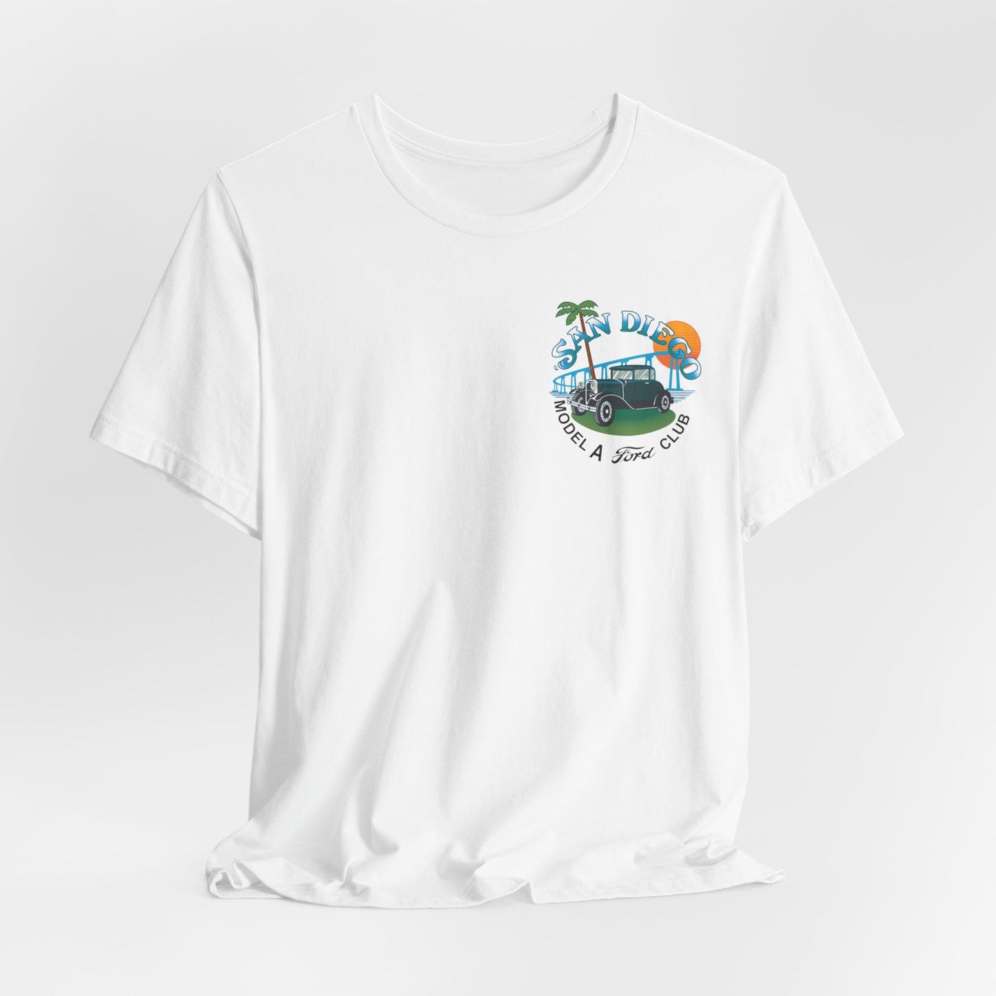 San Diego Model A Ford Club Tee — Vintage Car Sunset Shirt