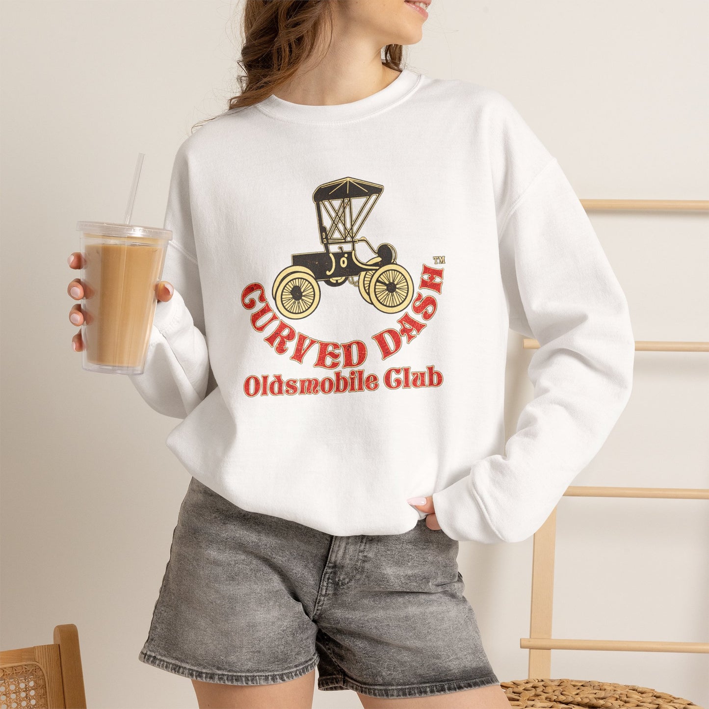 Curved Dash Oldsmobile Club Crewneck Sweatshirt