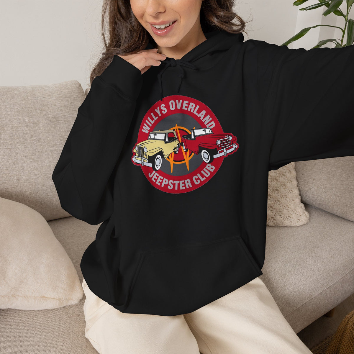 Willys Overland Jeepster Club Hoodie – Unisex Heavy Blend™ Hooded Sweatshirt