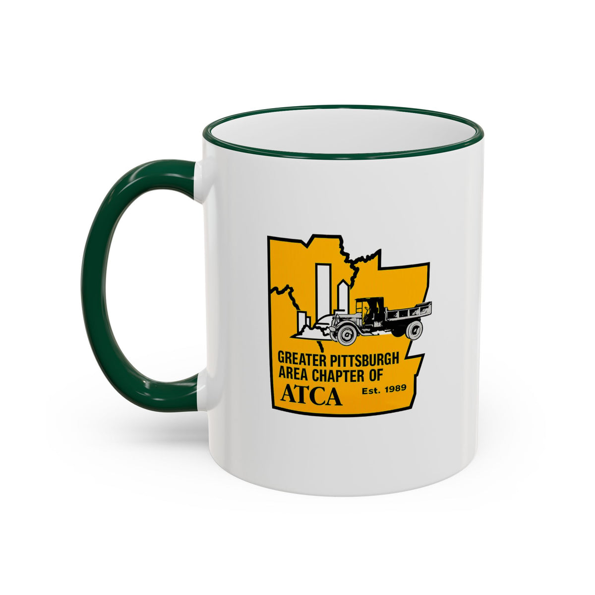 Greater Pittsburgh Area Chapter of ATCA Coffee Mug with Accent Rim & Handle