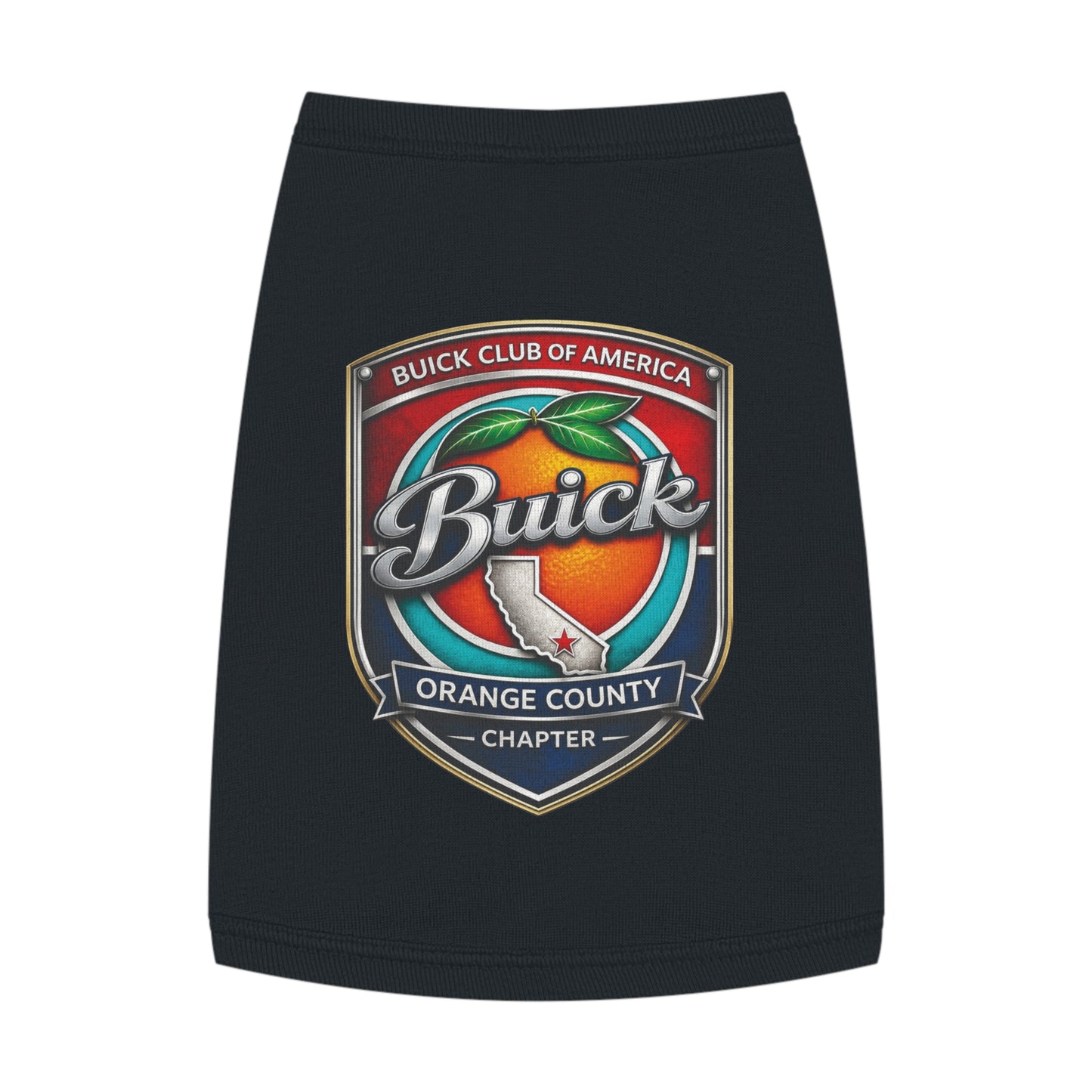 Buick Club of America Orange County Pet Tank Top — Logo Dog Shirt