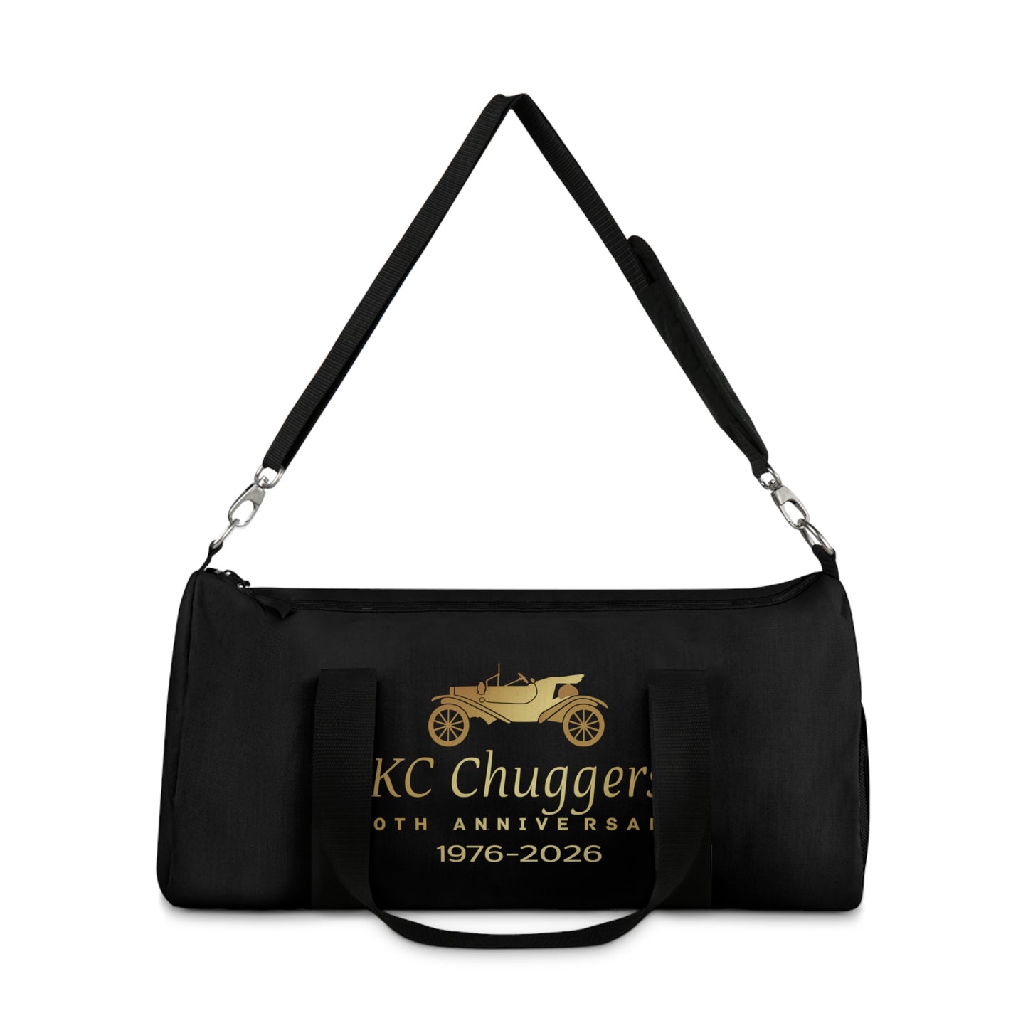 KC Chuggers 50th Anniversary Duffel Bag – 1976–2026 Vintage Car Travel Bag