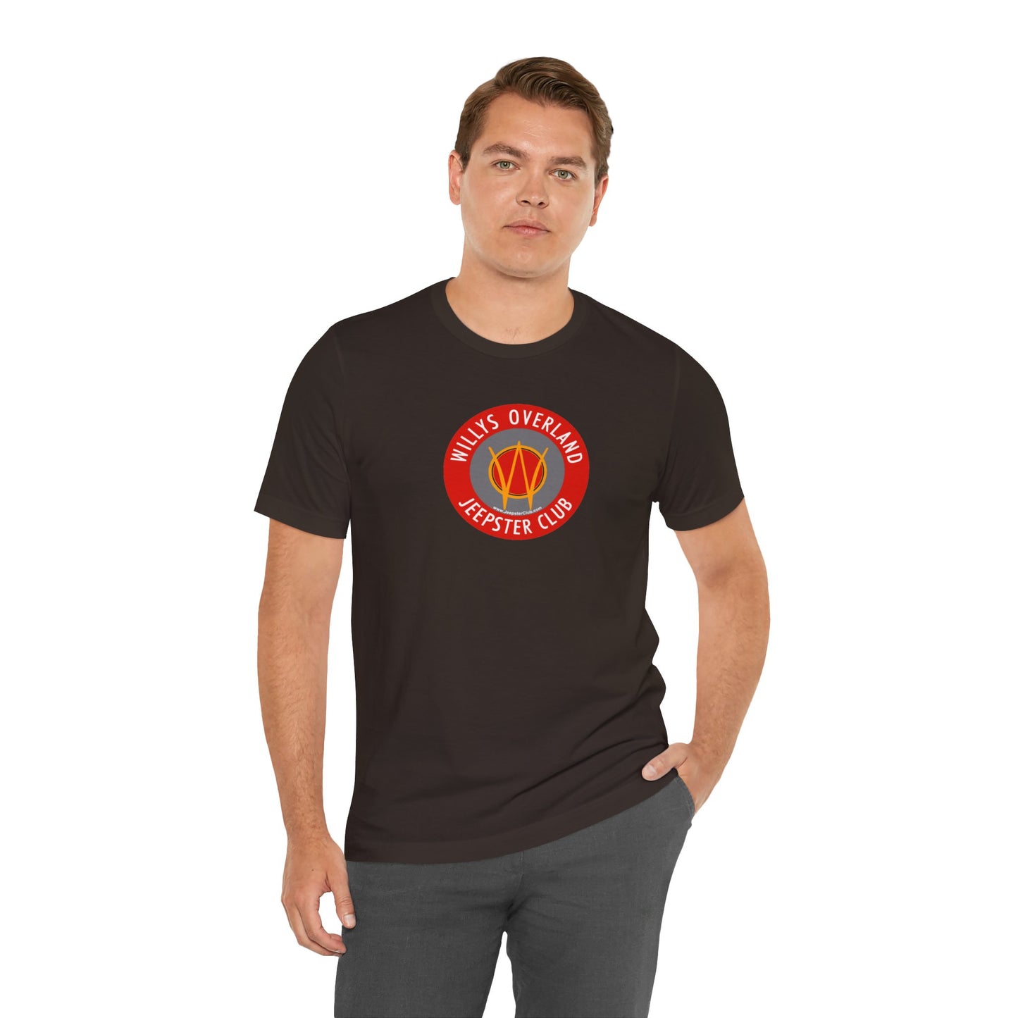 Willys Overland Jeepster Club Graphic Tee - Unisex Jersey Short Sleeve Tee