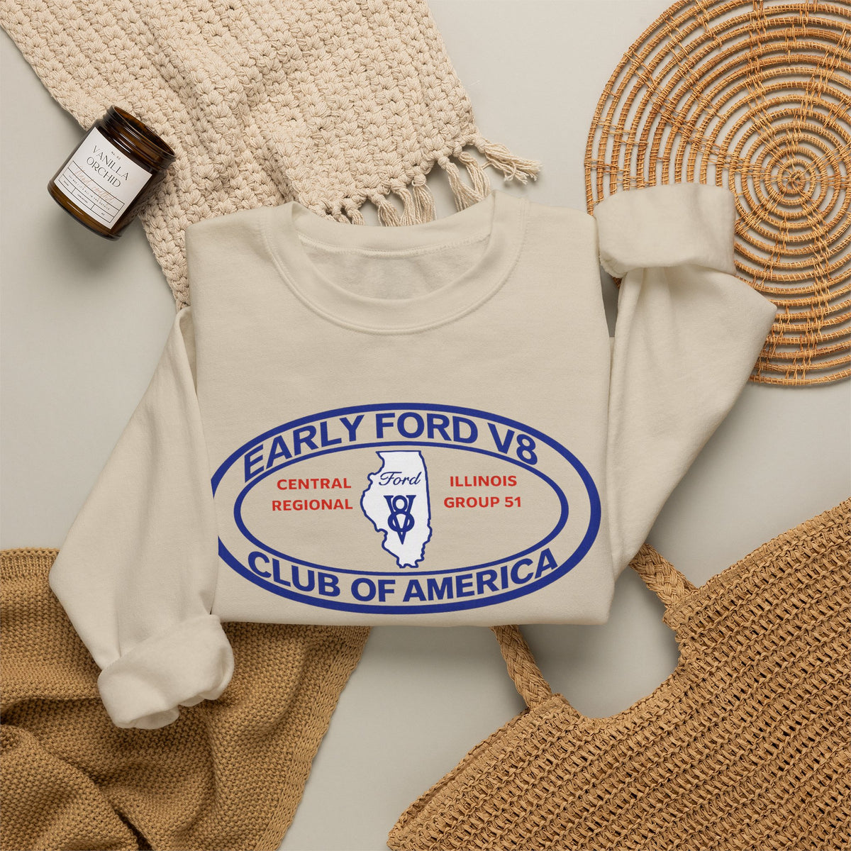 Central Illinois Early Ford V8 Unisex Heavy Blend™ Crewneck Sweatshirt
