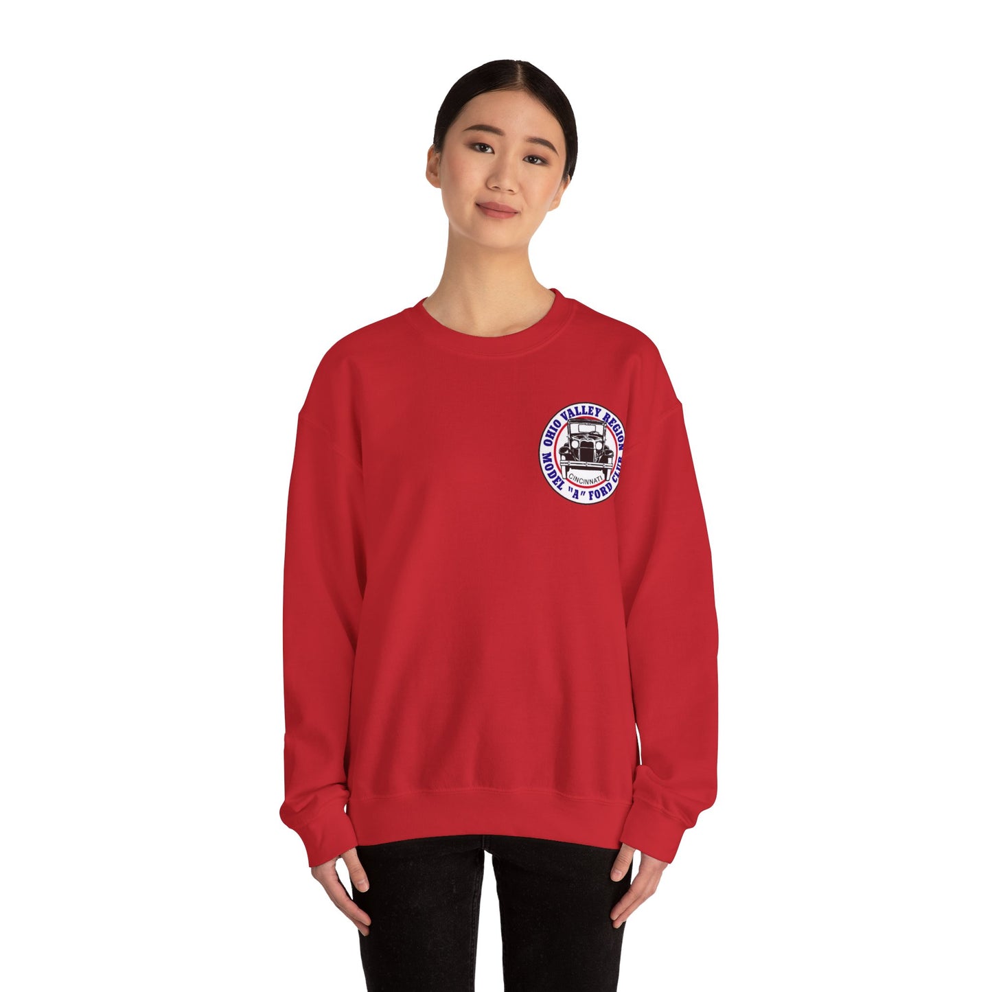 Ohio Valley Region Model A Ford Club (front and back logo) Unisex Heavy Blend™ Crewneck Sweatshirt