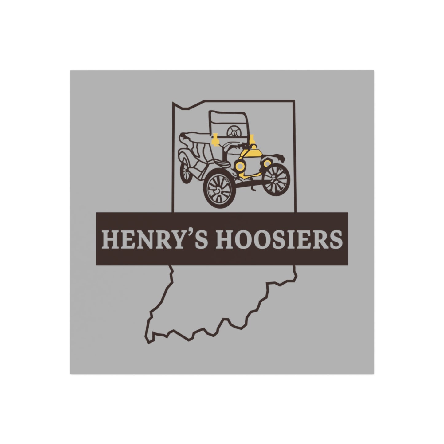 Henry's Hoosiers Square Magnet