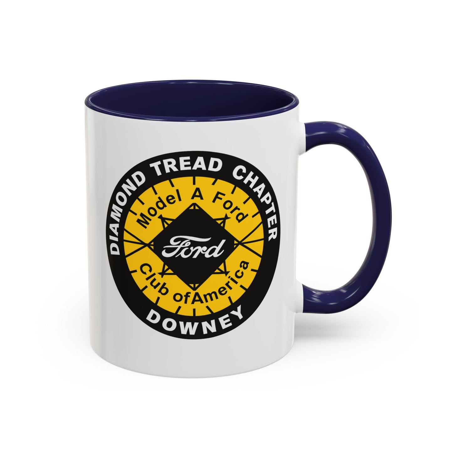Diamond Tread Chapter Downey Ford Coffee Mug — Model A Ford Club Accent Mug (11/15oz)