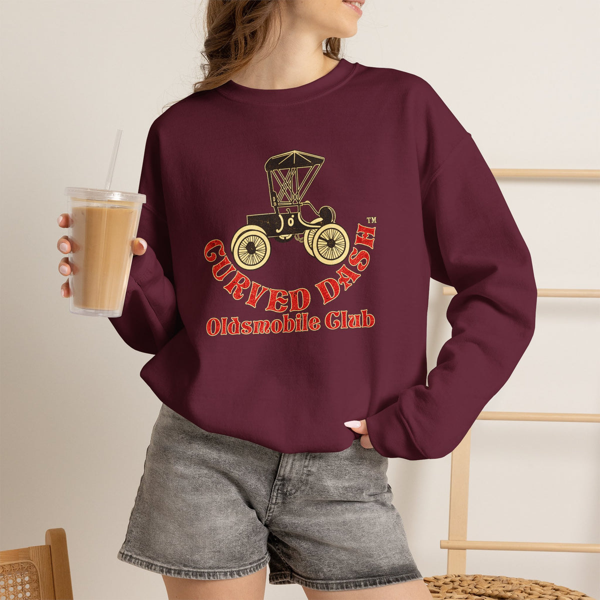 Curved Dash Oldsmobile Club Crewneck Sweatshirt