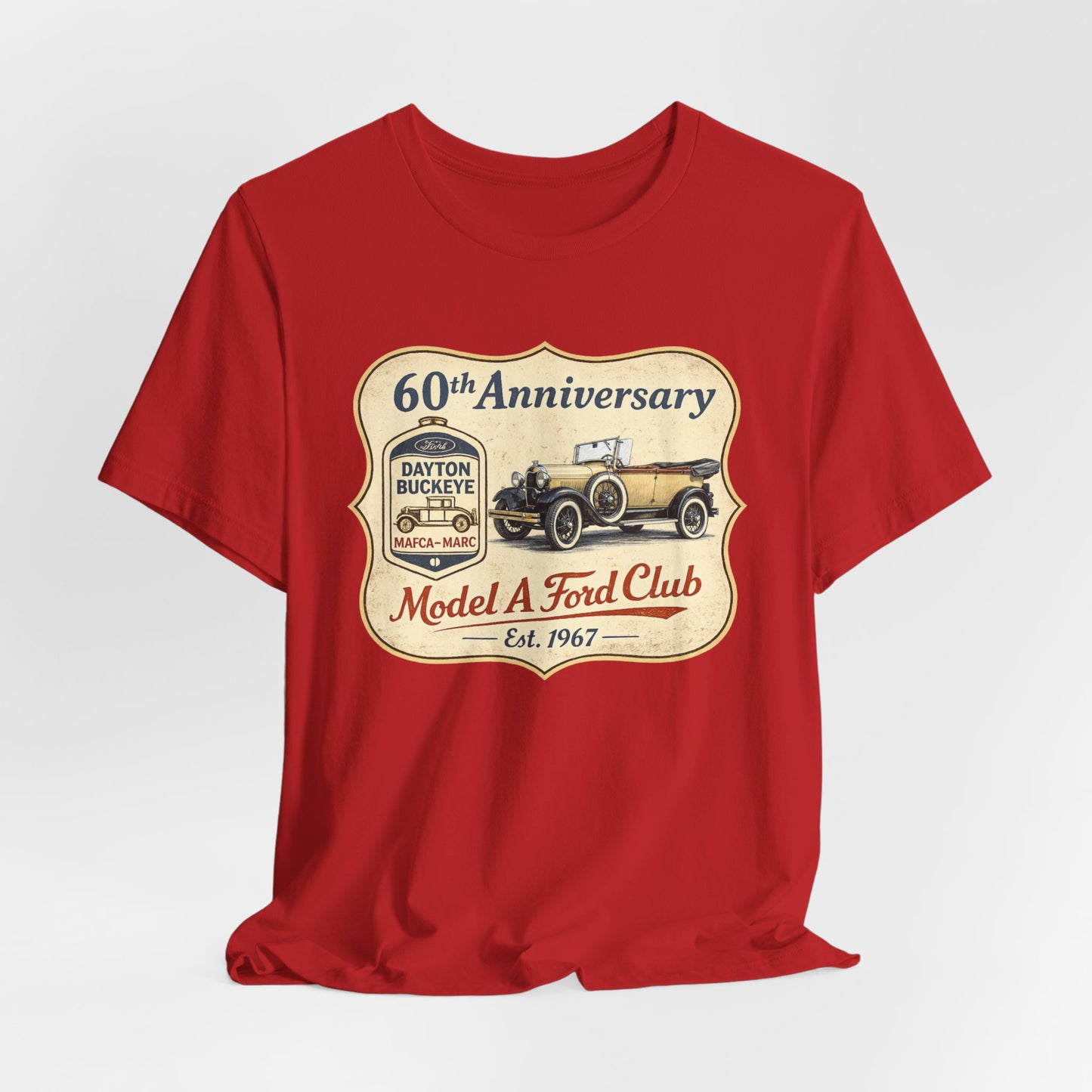 Dayton Buckeye Model A Ford Club 60th Anniversary T-Shirt (KS) - Vintage Car Tee