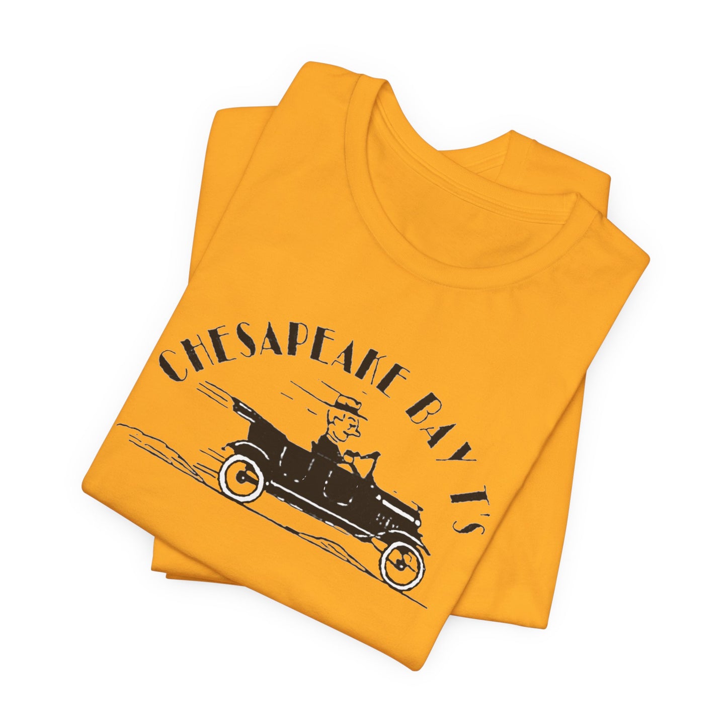 Chesapeake Bay T's Vintage Car Tee — Classic Nautical Coastal Shirt