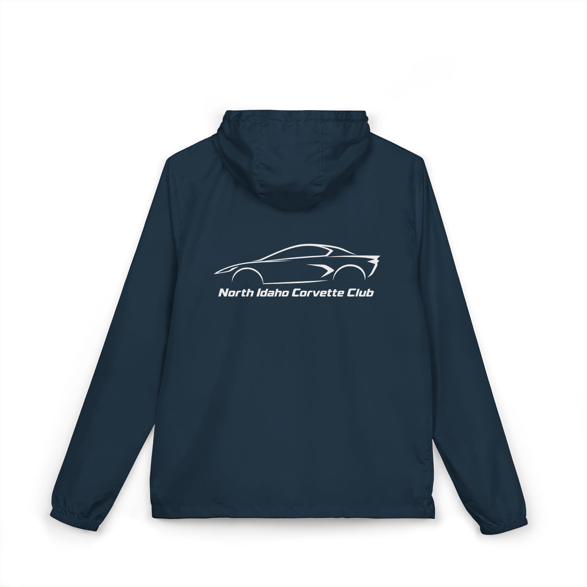 North Idaho Corvette Club Jacket — Unisex Full-Zip Windbreaker Jacket with Front and Back Logos