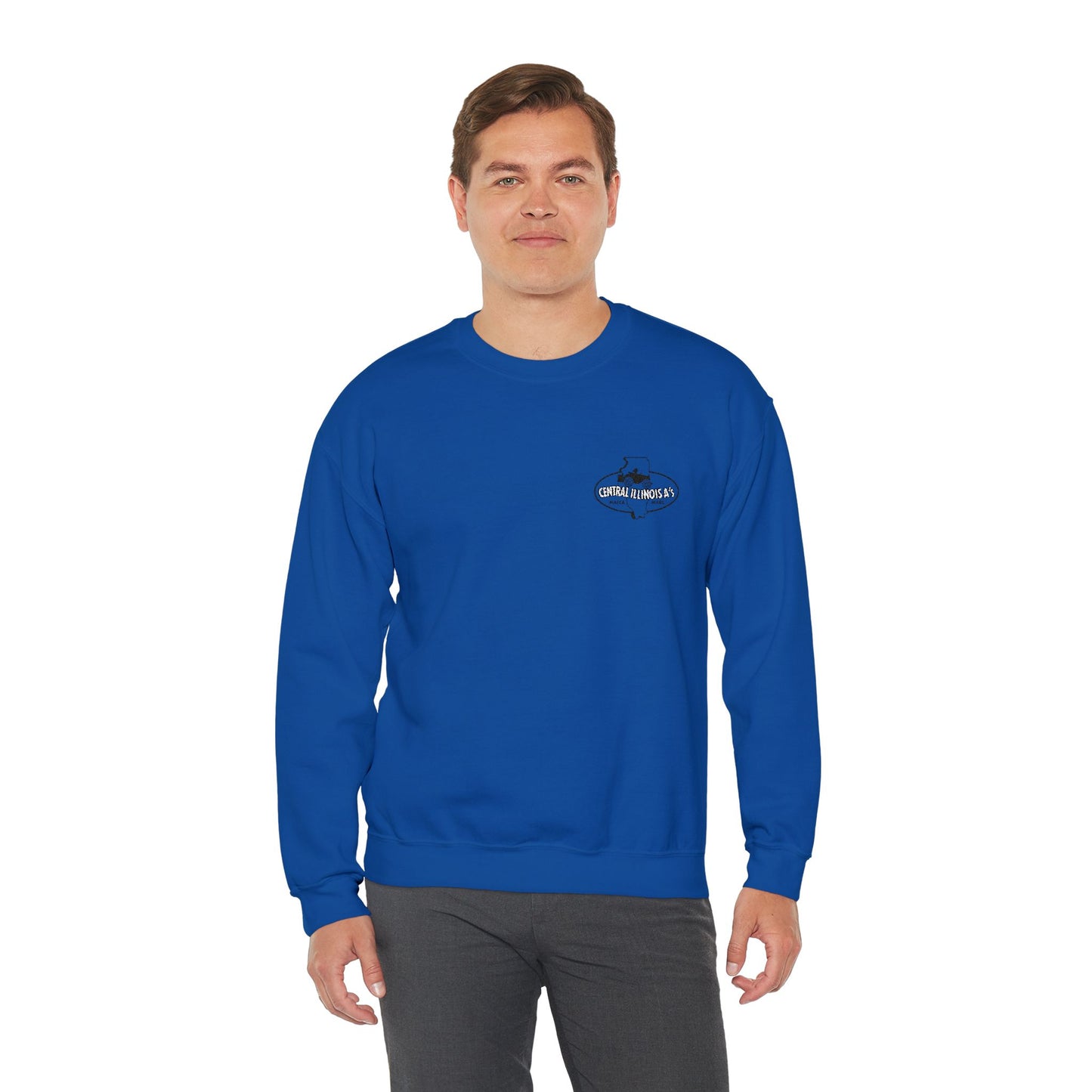 Central Illinois A's Crewneck Embroidered Sweatshirt — Small Chest Logo