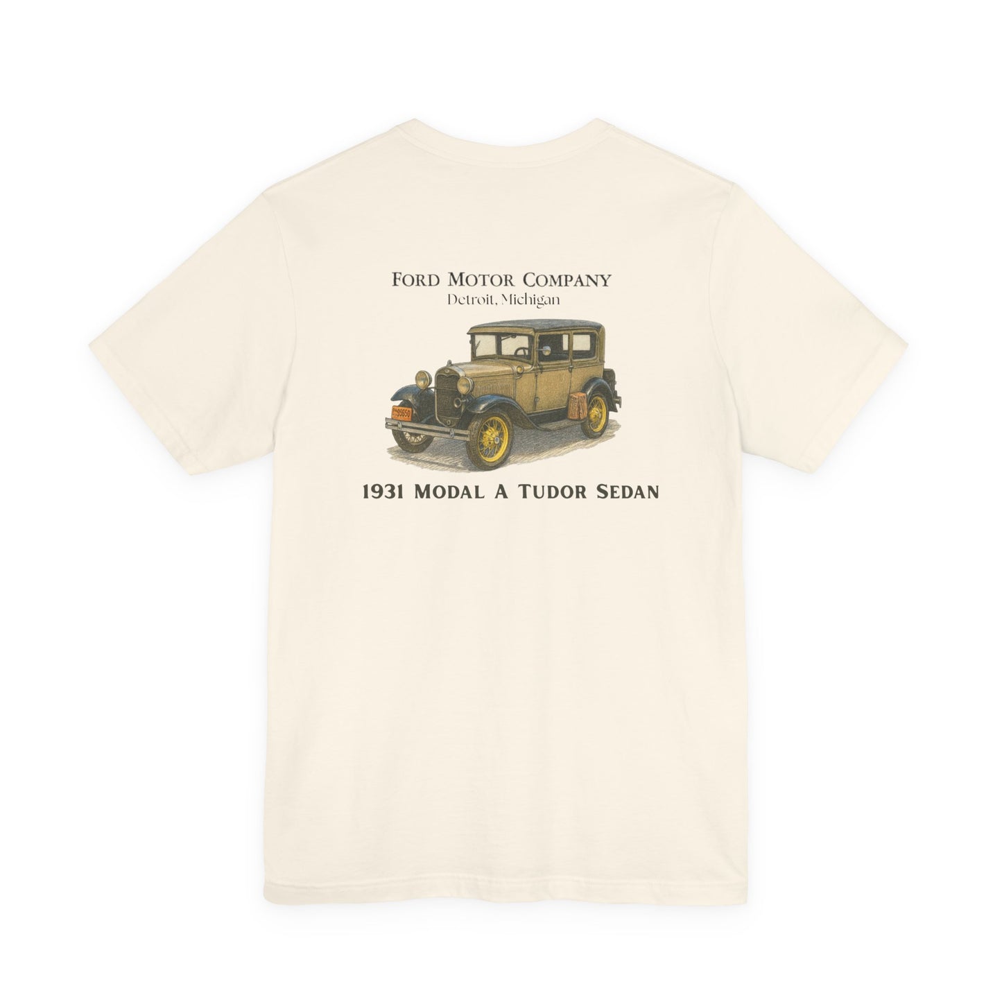 1931 Model A Ford Tudor Sedan Tee — Gold Coast chest logo