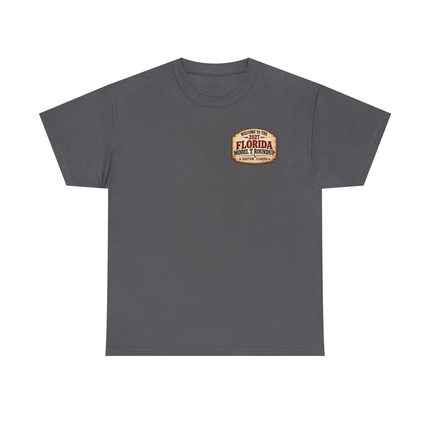 Florida Model T Roundup 2027 T-Shirt - Unisex Heavy Cotton Tee