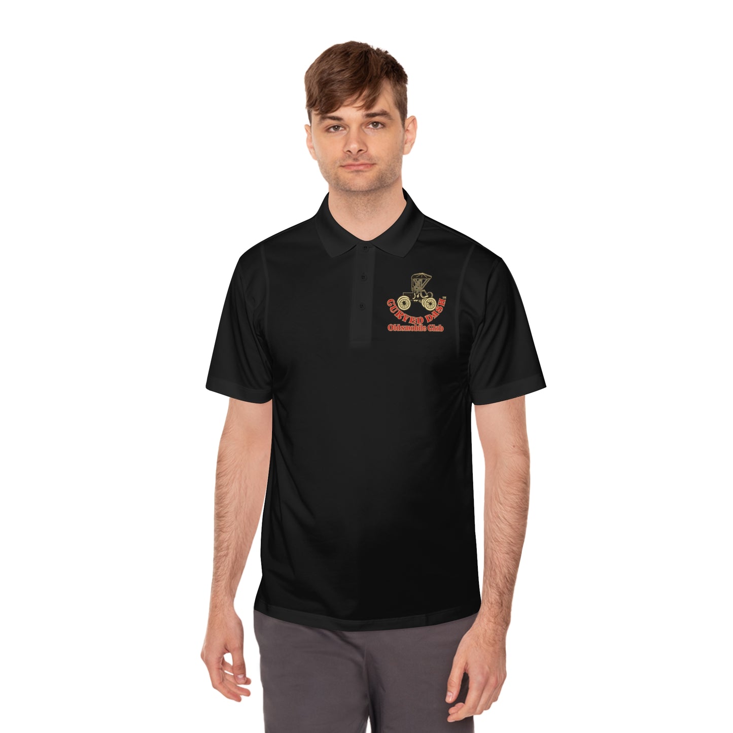 Curved Dash Oldsmobile Club Printed Polo Shirt