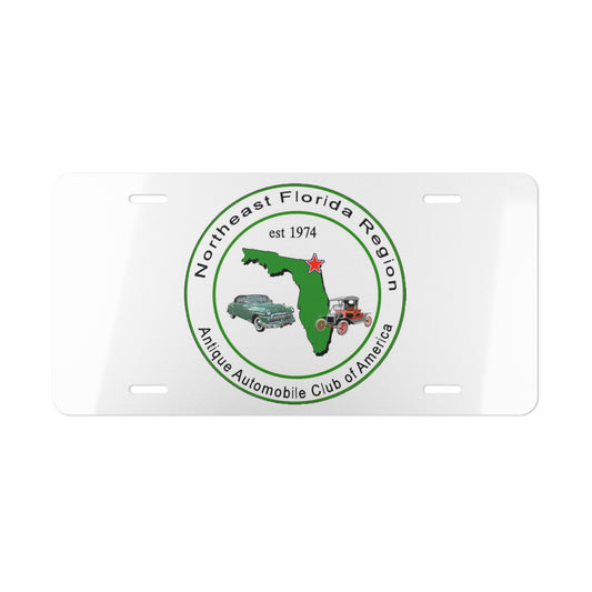 Northeast Florida Region AACA Vanity License Plate for Antique Auto Enthusiasts
