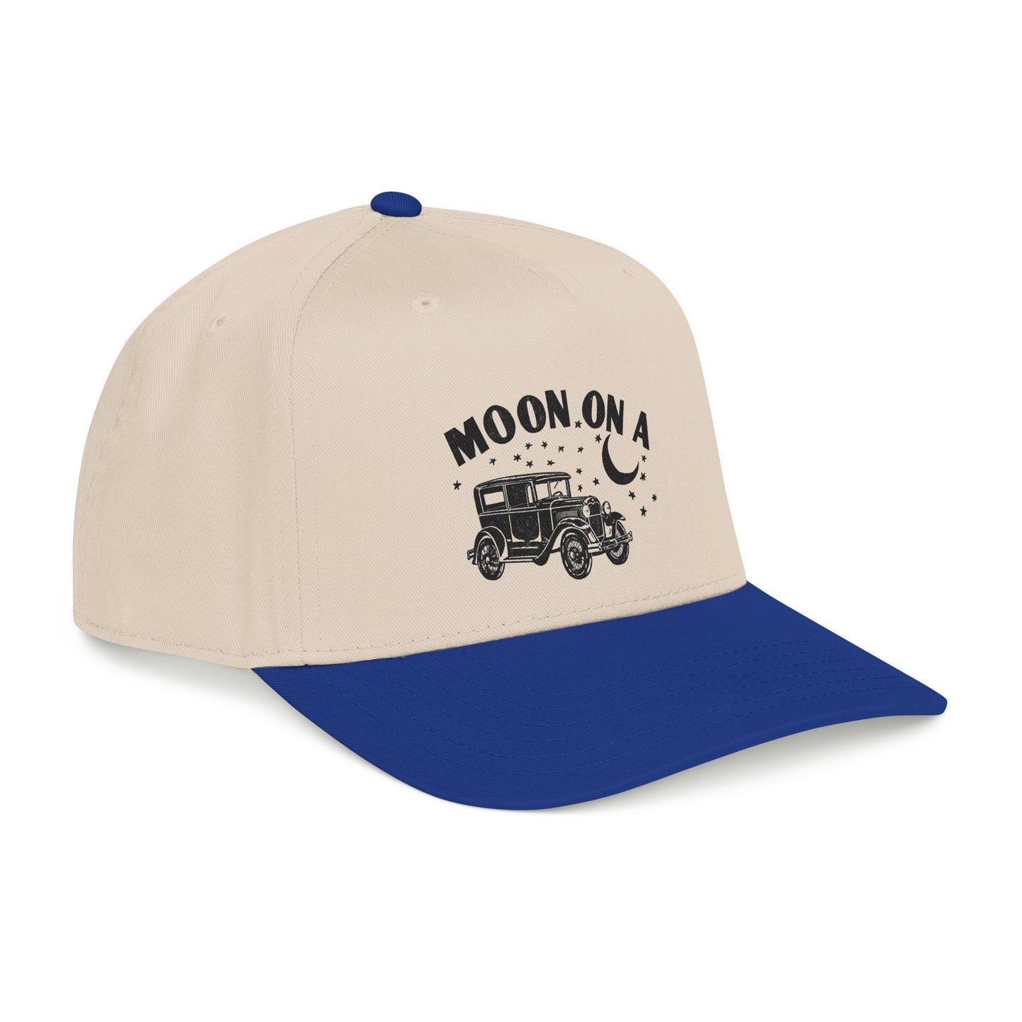 Moon On A - Printed Mid Profile Baseball Cap